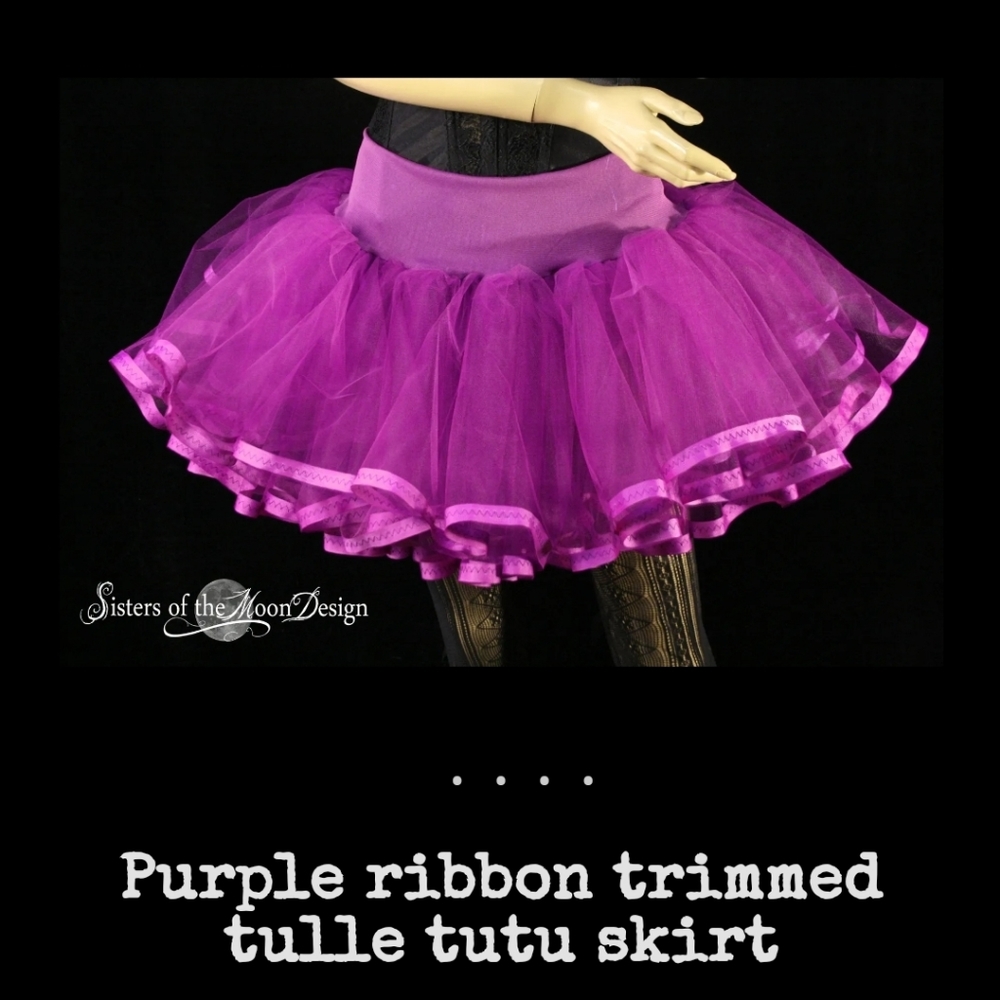 Handmade Purple Tulle tutu skirt